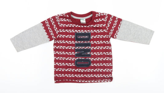 Ackerman's Baby Company Baby Red Animal Print  Basic T-Shirt Size 12-18 Months  - Dino, Dinosaur
