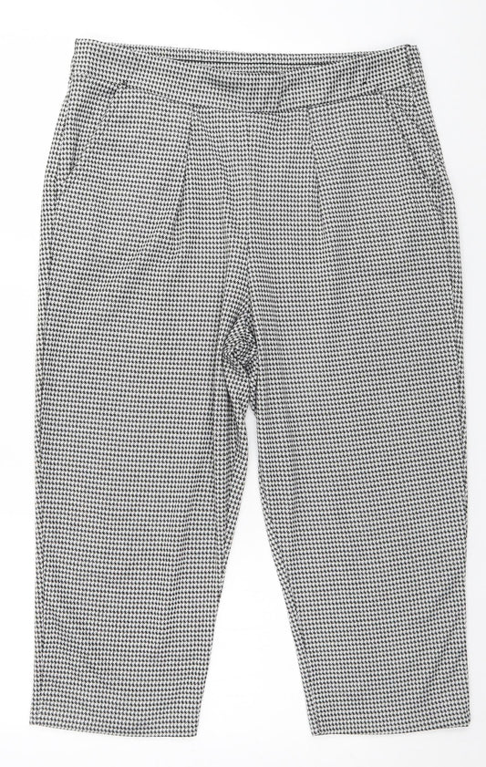 Image Womens White Houndstooth  Trousers  Size 40 L20 in