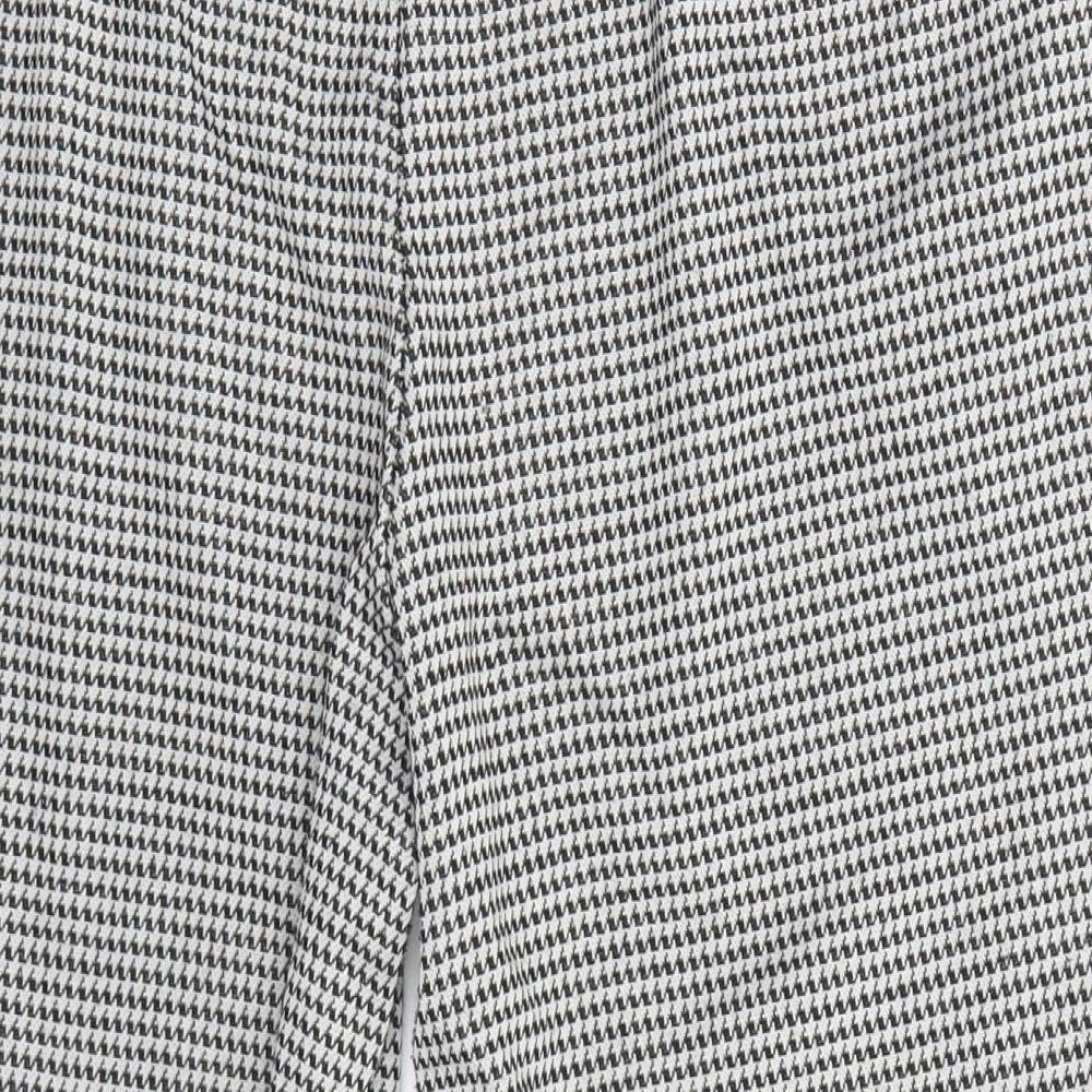 Image Womens White Houndstooth  Trousers  Size 40 L20 in