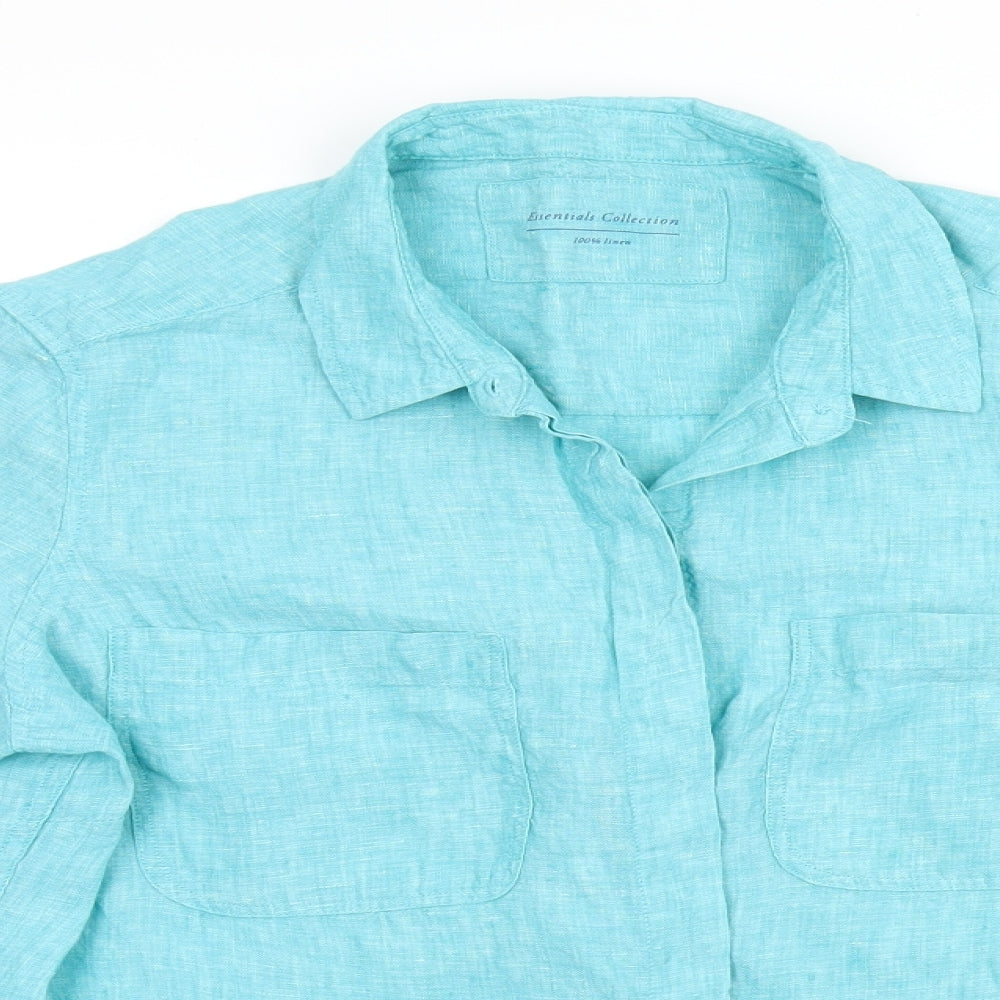 Essentials Mens Blue    Button-Up