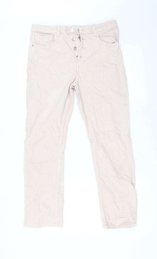 Zara Womens Pink   Straight Jeans Size 10 L26 in