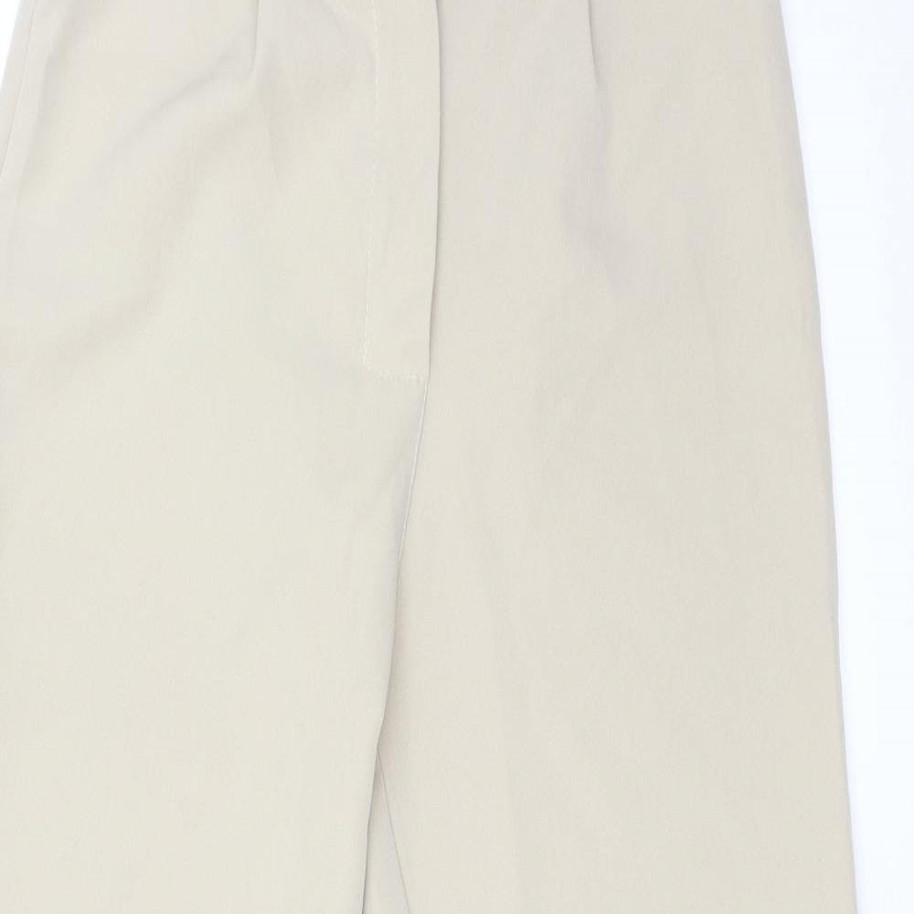Boohoo Womens Beige   Trousers  Size 10 L26 in