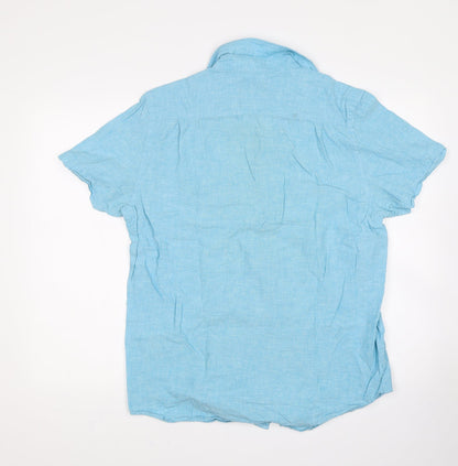 Canada Womens Blue   Basic Button-Up Size M