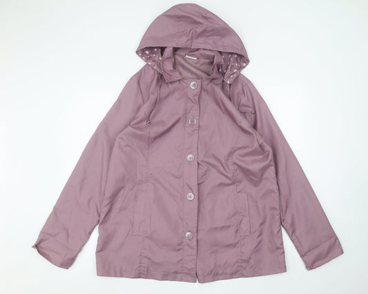 Anne De Lancay Womens Purple   Parka Coat Size 14