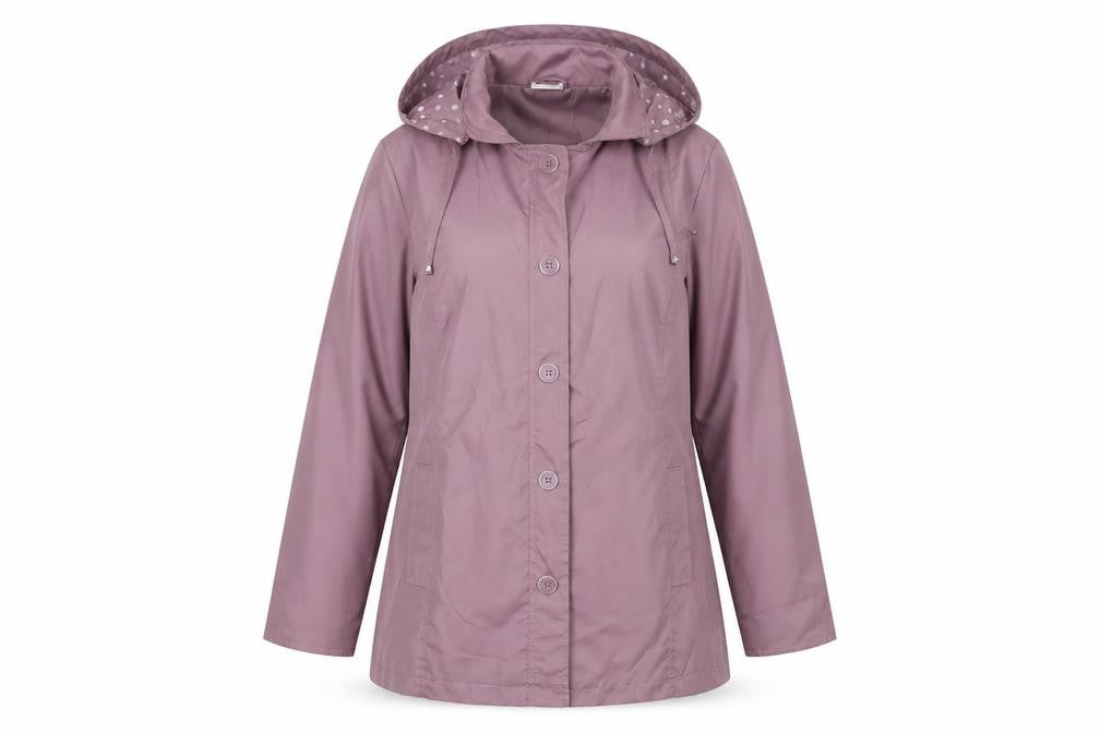 Anne De Lancay Womens Purple   Parka Coat Size 14