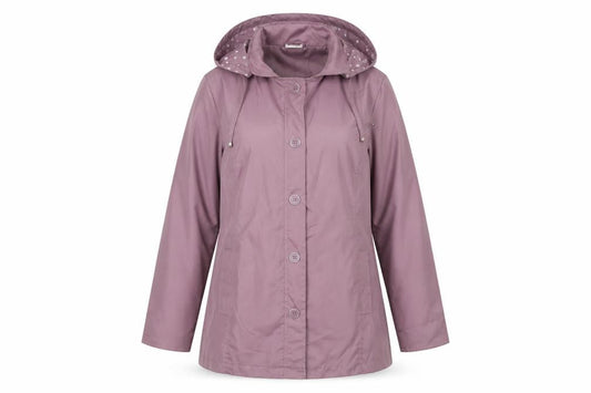 Anne De Lancay Womens Purple   Parka Coat Size 14