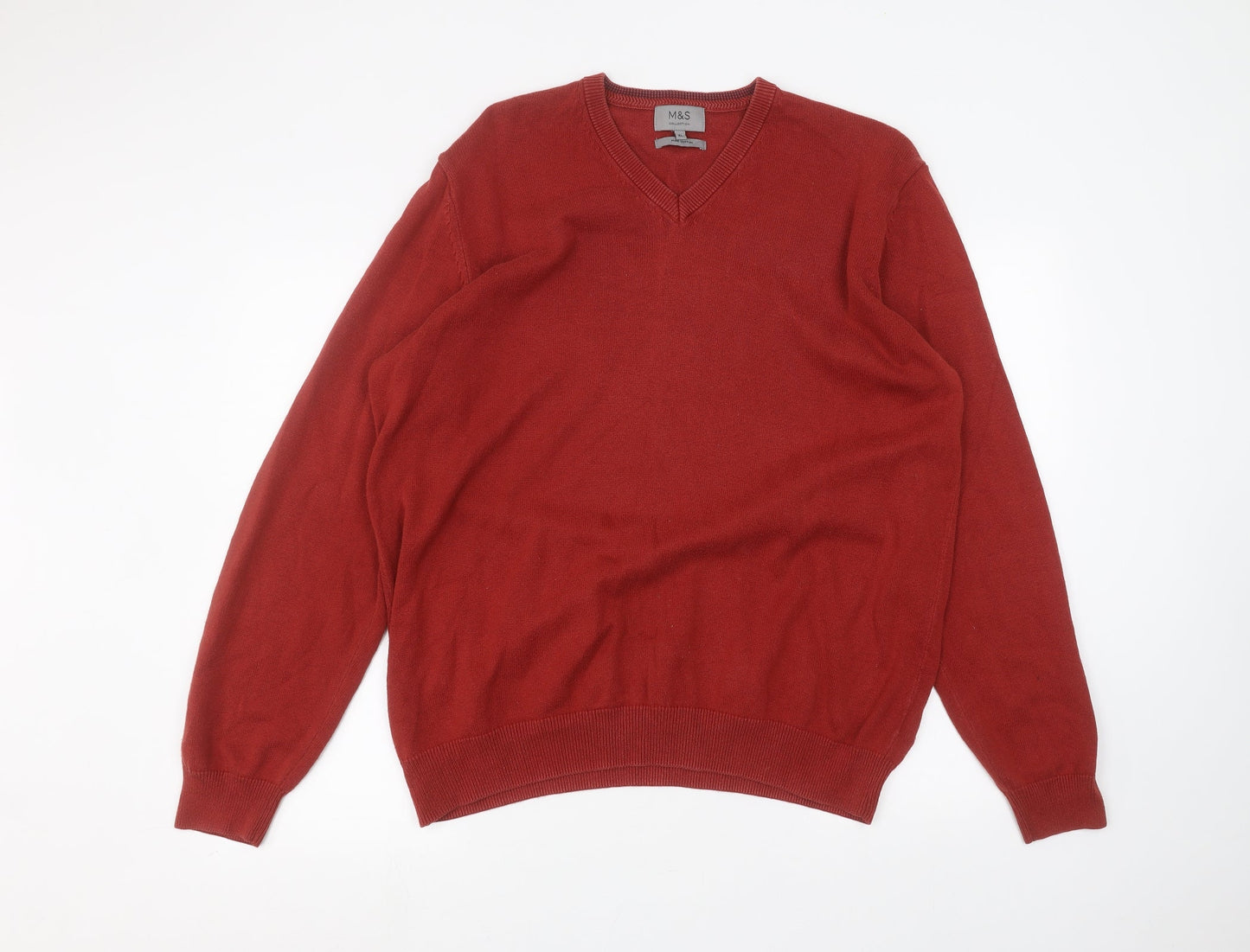 Marks and Spencer Mens Orange   Pullover Jumper Size XL