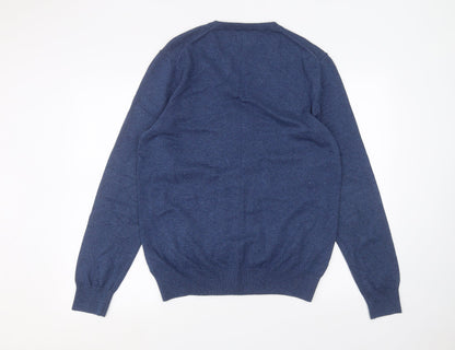 Preloved Marks and Spencer Mens Blue   Pullover Jumper Size L - Back