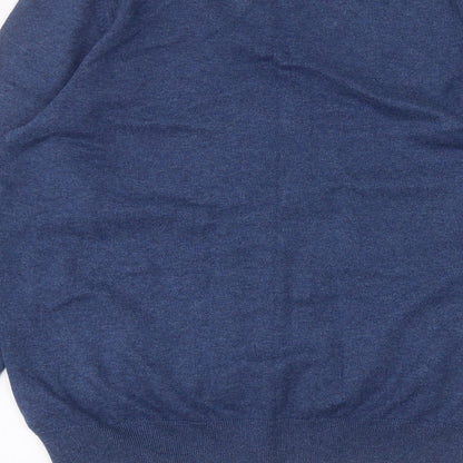 Preloved Marks and Spencer Mens Blue   Pullover Jumper Size L - Label