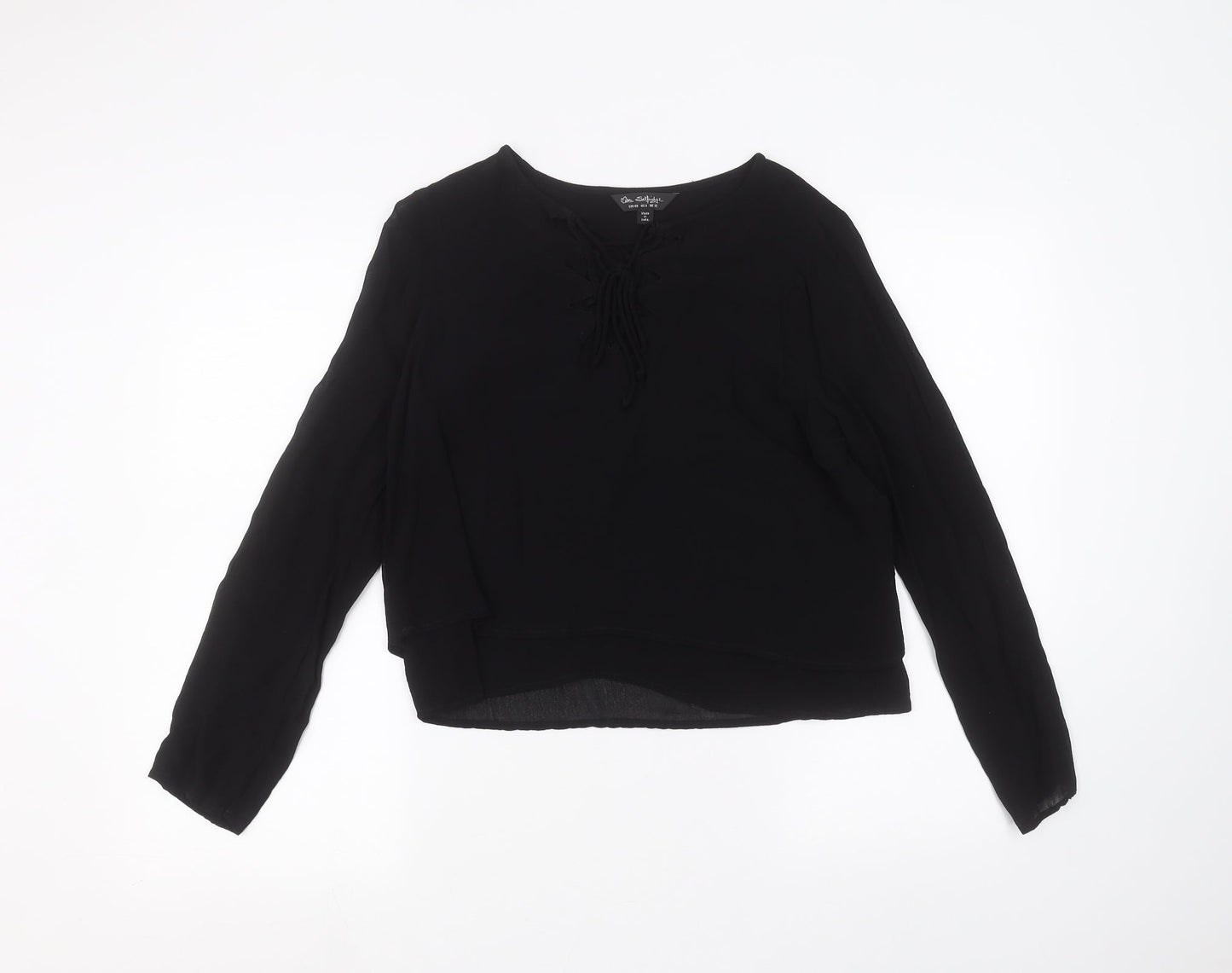 Miss Selfridge Womens Black   Basic T-Shirt Size 12