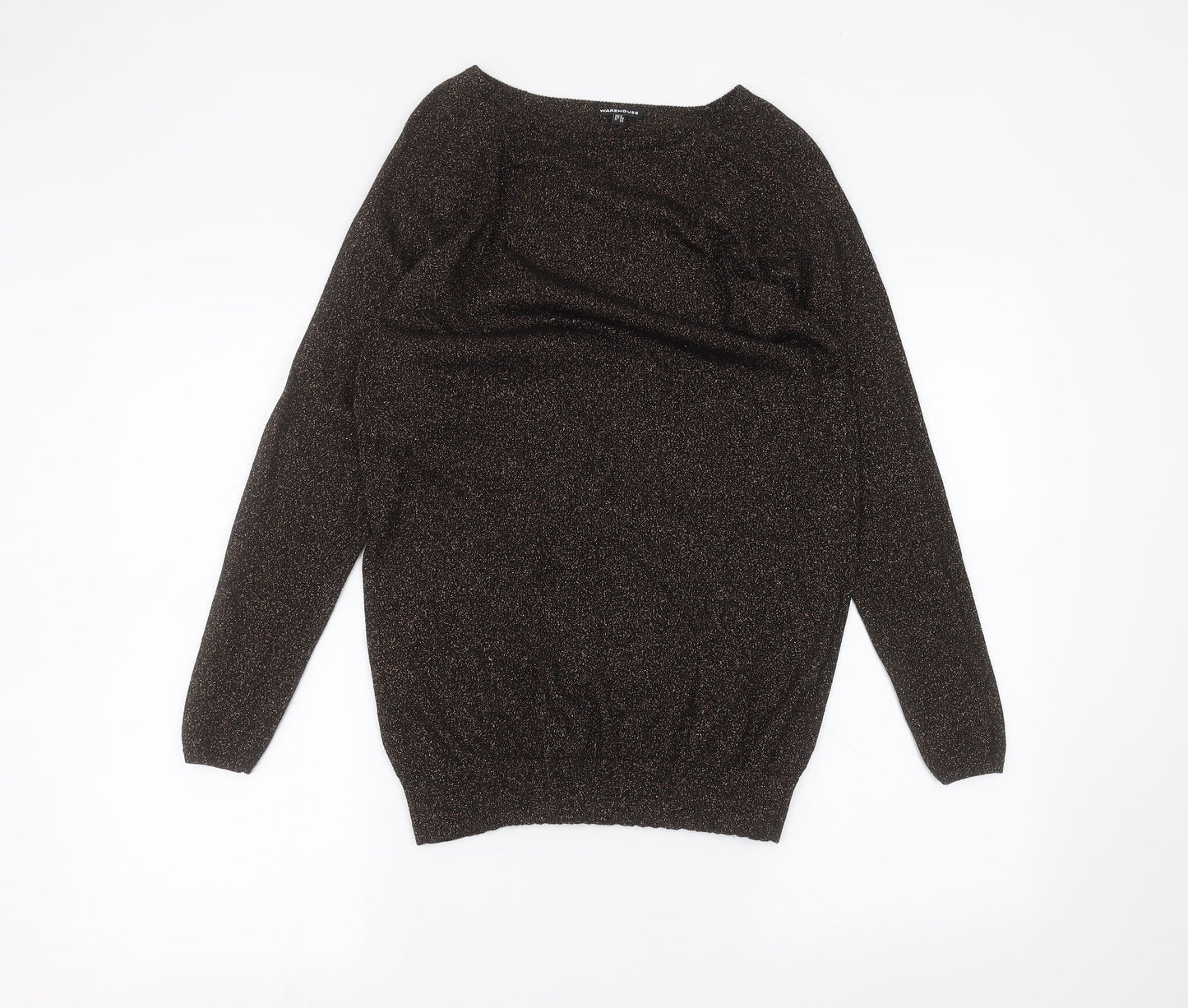 Warehouse Womens Black   Basic T-Shirt Size 8