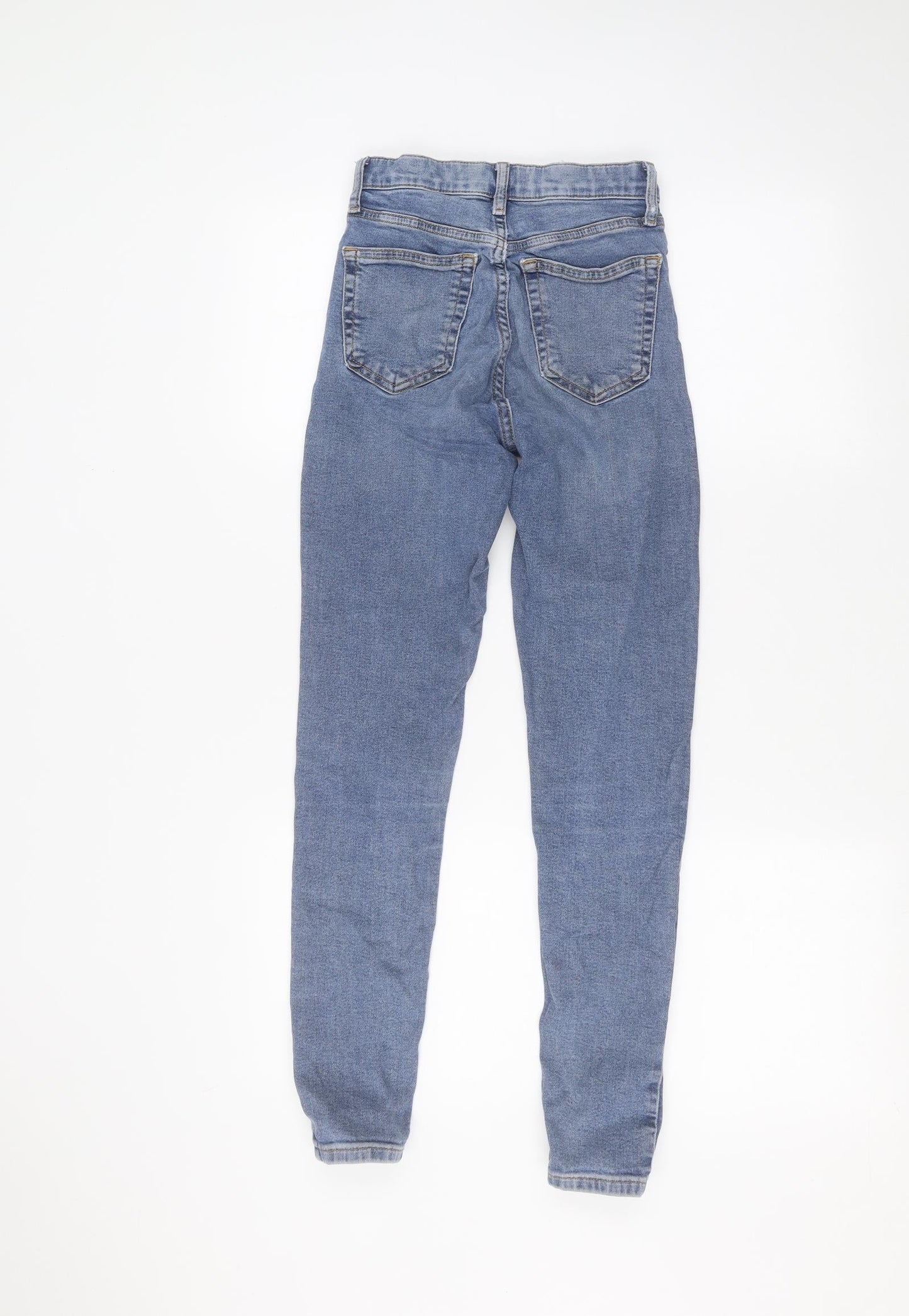 Topshop Womens Blue   Skinny Jeans Size 24 in L27 in