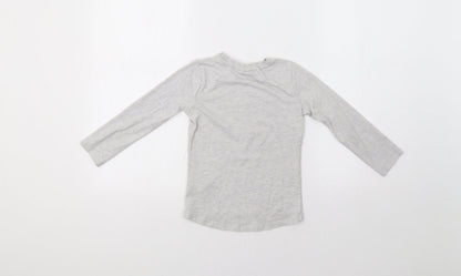 Disney Girls Grey   Basic Polo Size 5-6 Years  - Cat