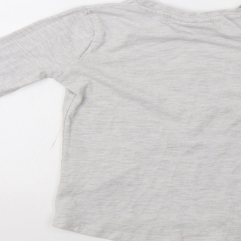 Disney Girls Grey   Basic Polo Size 5-6 Years  - Cat