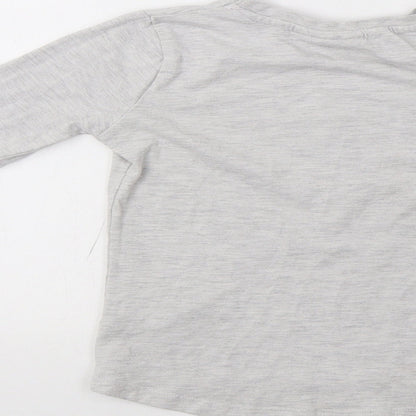 Disney Girls Grey   Basic Polo Size 5-6 Years  - Cat