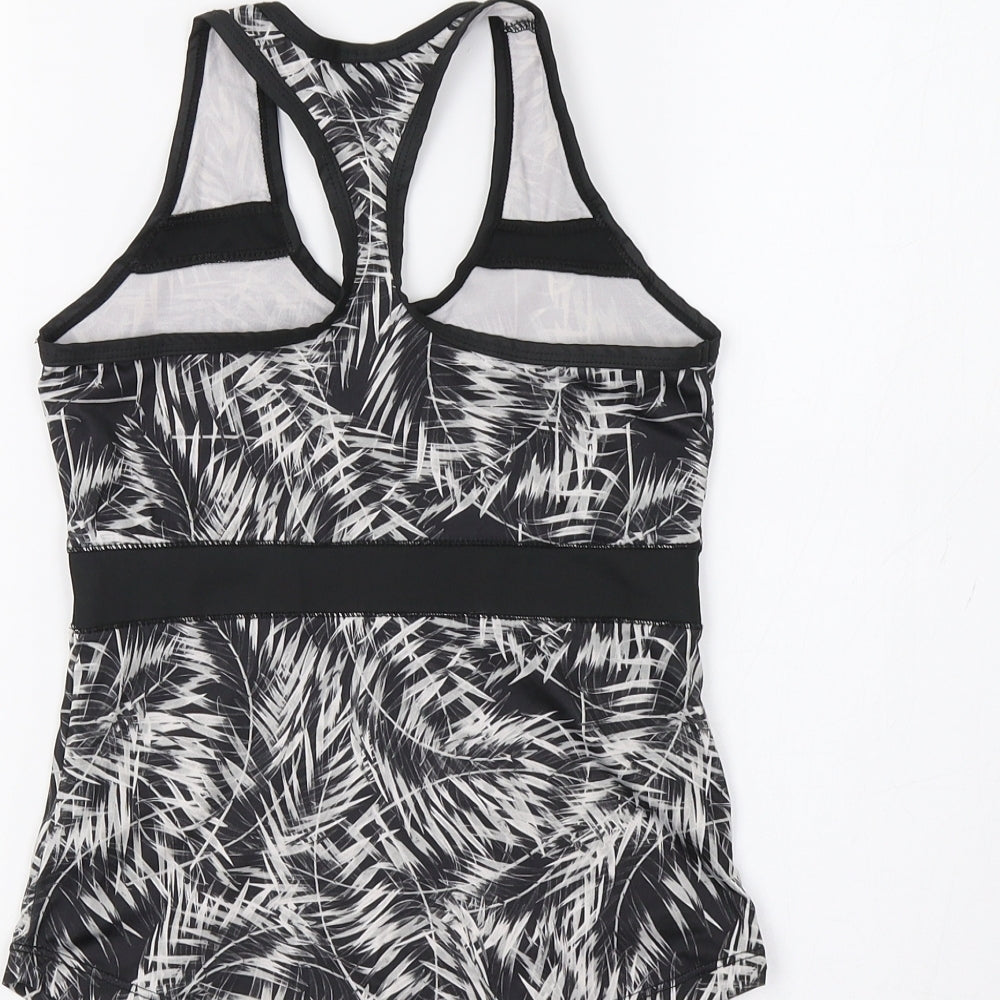 USA Pro Girls Black Geometric  Jersey Tank Size 9-10 Years