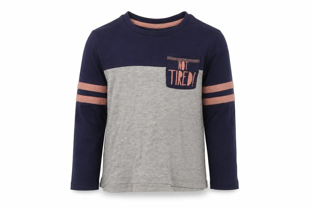 George Boys Grey Striped  Basic T-Shirt Size 4-5 Years  - Not Tired