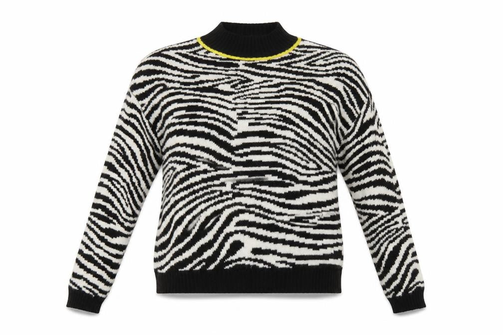 Primark Womens Black Animal Print  Pullover Jumper Size S