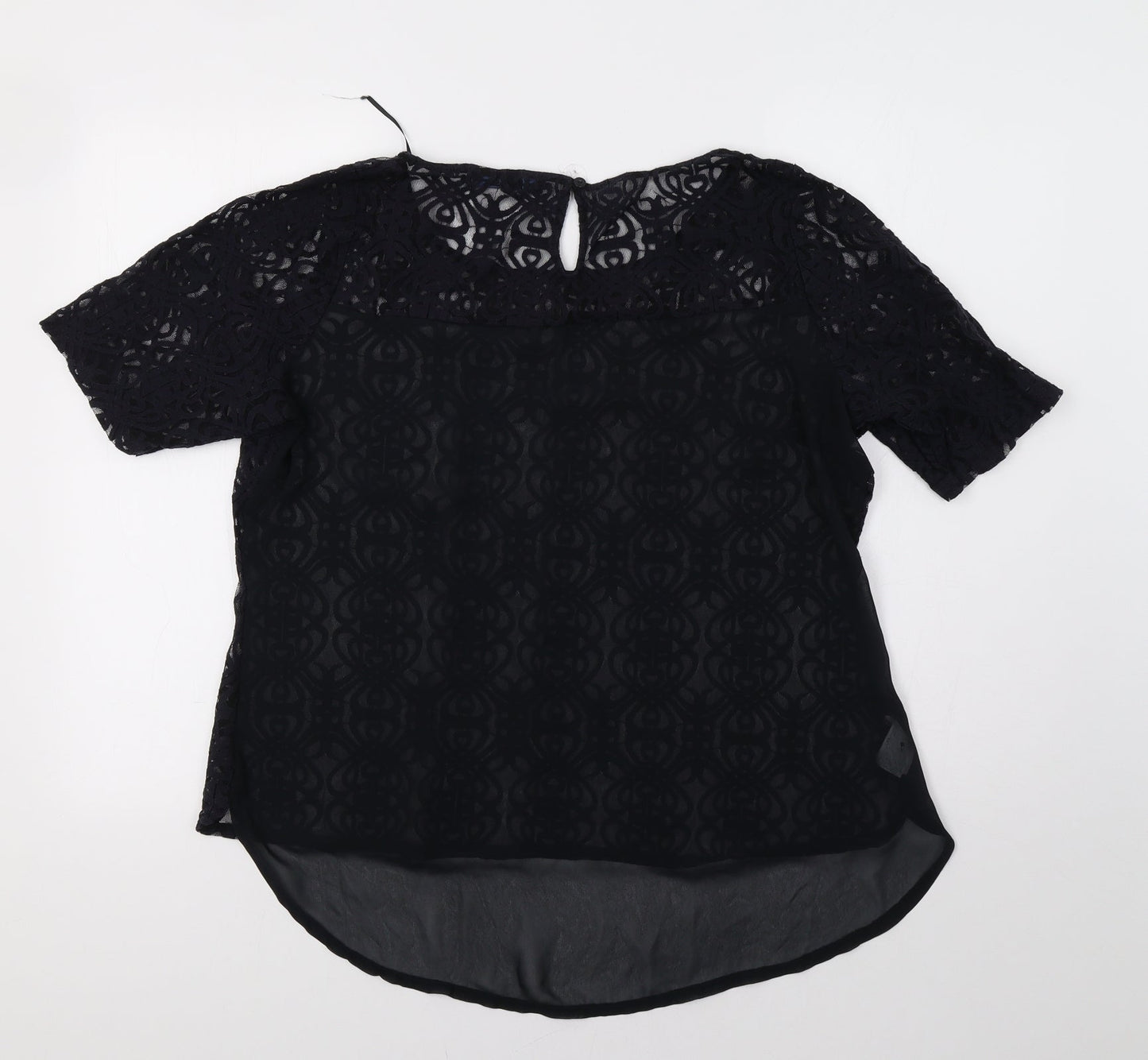 NEXT Womens Blue Geometric  Basic Blouse Size L