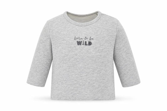 George Baby Grey   Basic T-Shirt Size 3-6 Months  - Born To Be Wild