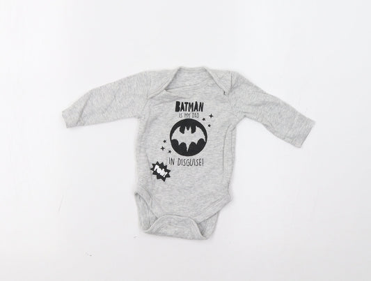 George Baby Grey   Romper One-Piece Size 0-3 Months  - Batman