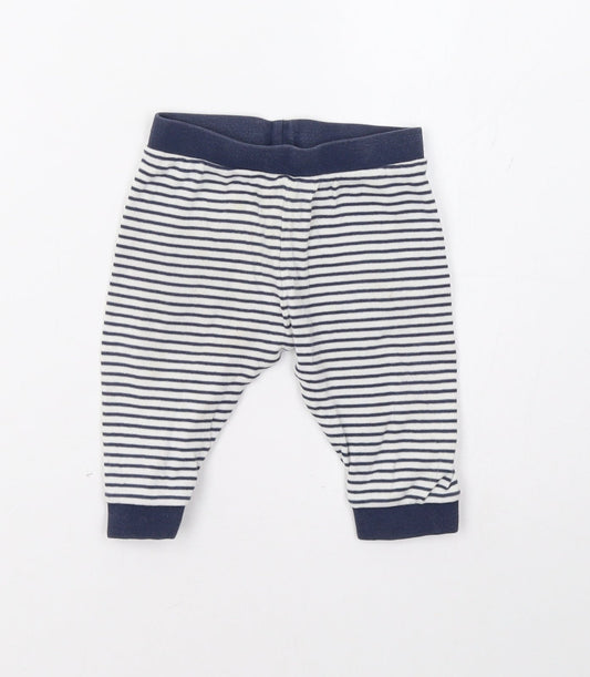 NEXT Baby Blue Striped  Jogger Leggings Size 6-9 Months