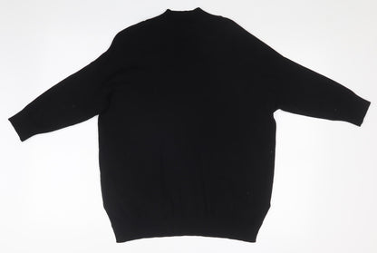 Preloved F&F Womens Black   Pullover Jumper Size 14 - Back