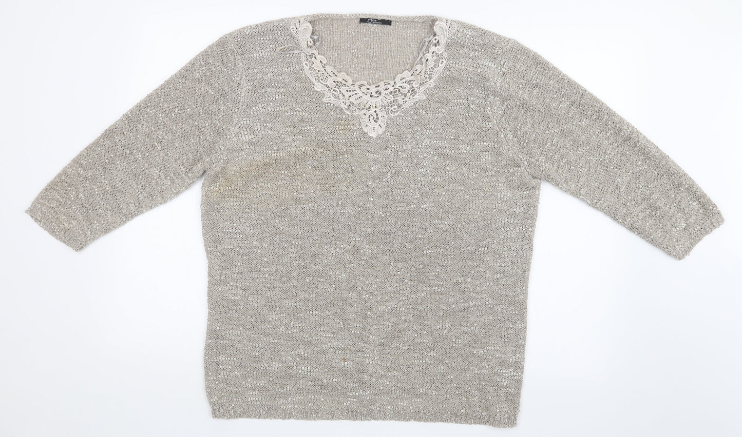 BM Womens Gold   Pullover Jumper Size L