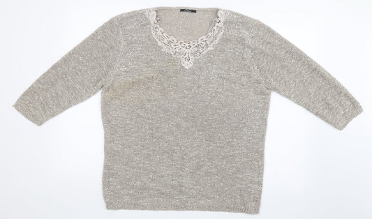BM Womens Gold   Pullover Jumper Size L