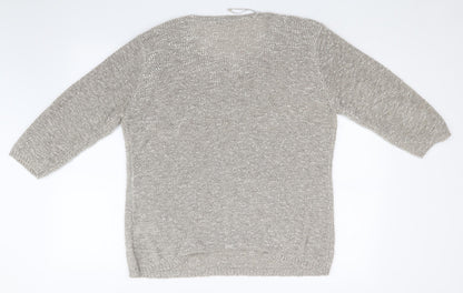 Bonmarché Womens Gold Pullover Jumper Size L