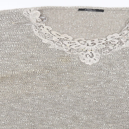 Bonmarché Womens Gold Pullover Jumper Size L