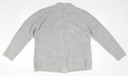 Bonmarché Womens Grey Full Zip Jumper Size L