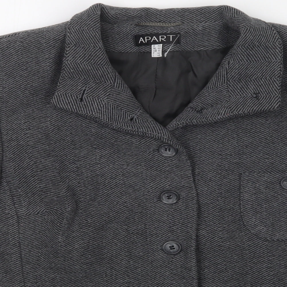 Apart Womens Grey   Jacket  Size 14