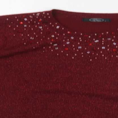 Bonmarché Womens Red Pullover Jumper Size S