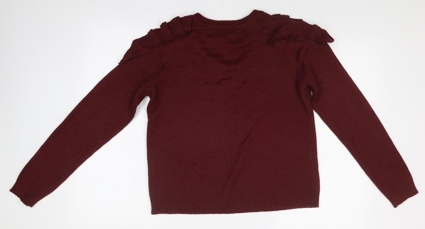 Brave Soul Womens Purple   Pullover Jumper Size S