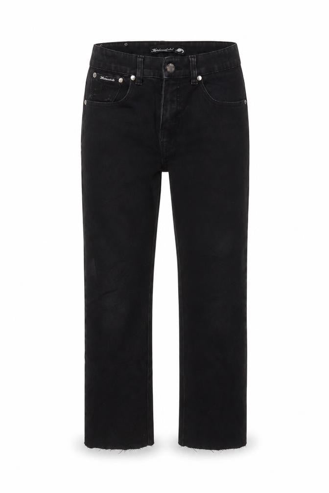 kaiweishi Womens Black  Denim Straight Jeans Size 29 in L26 in