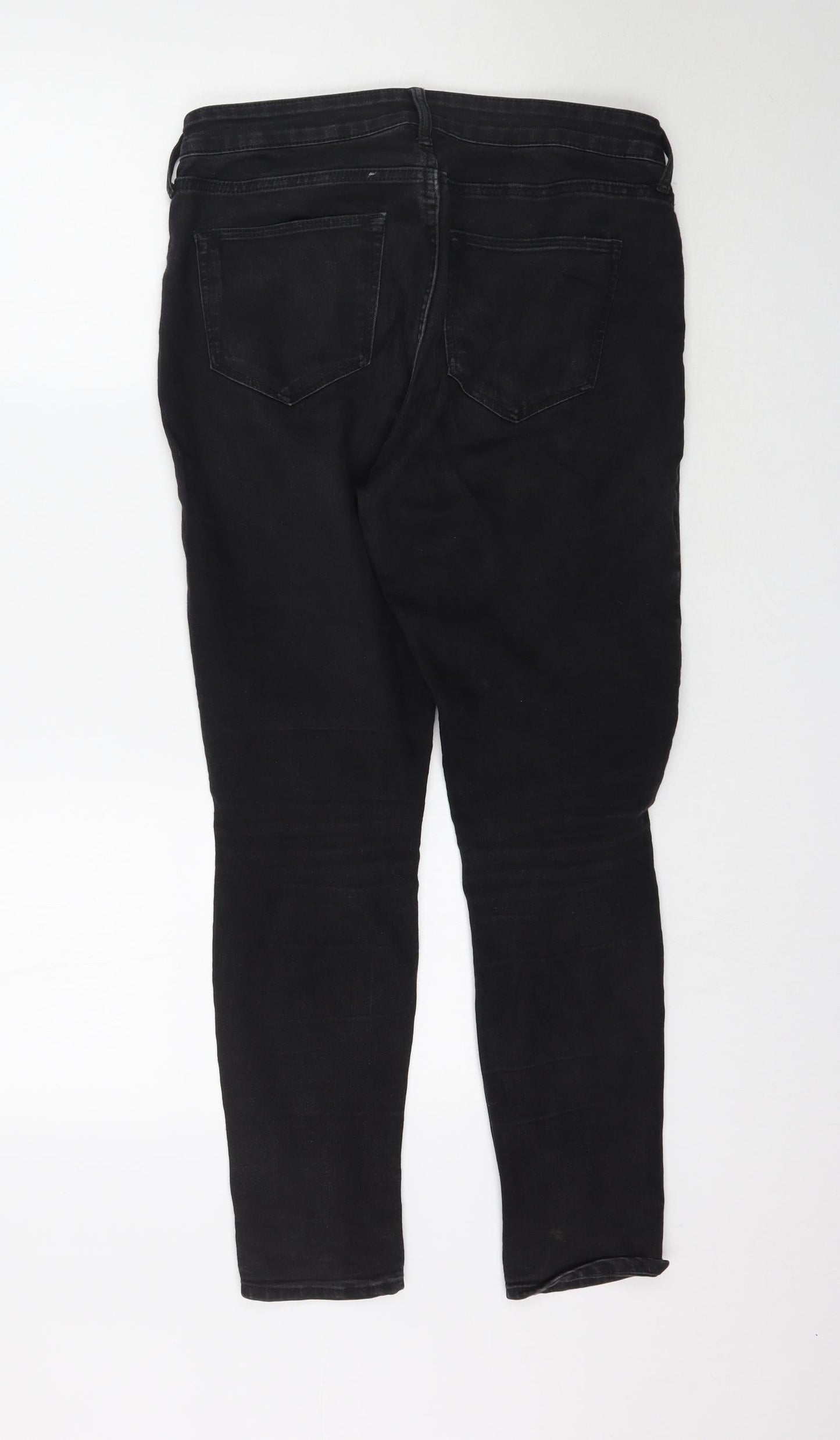 Preworn Womens Black  Denim Skinny Jeans Size M L28 in