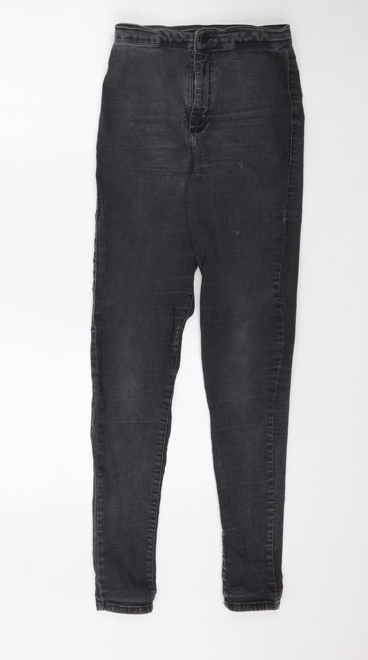 Topshop Womens Grey  Denim Skinny Jeans Size 28 in L30 in