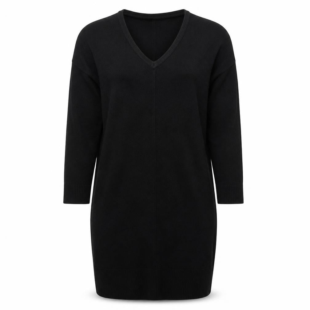 F&F Womens Black  Knit Jumper Dress  Size 8