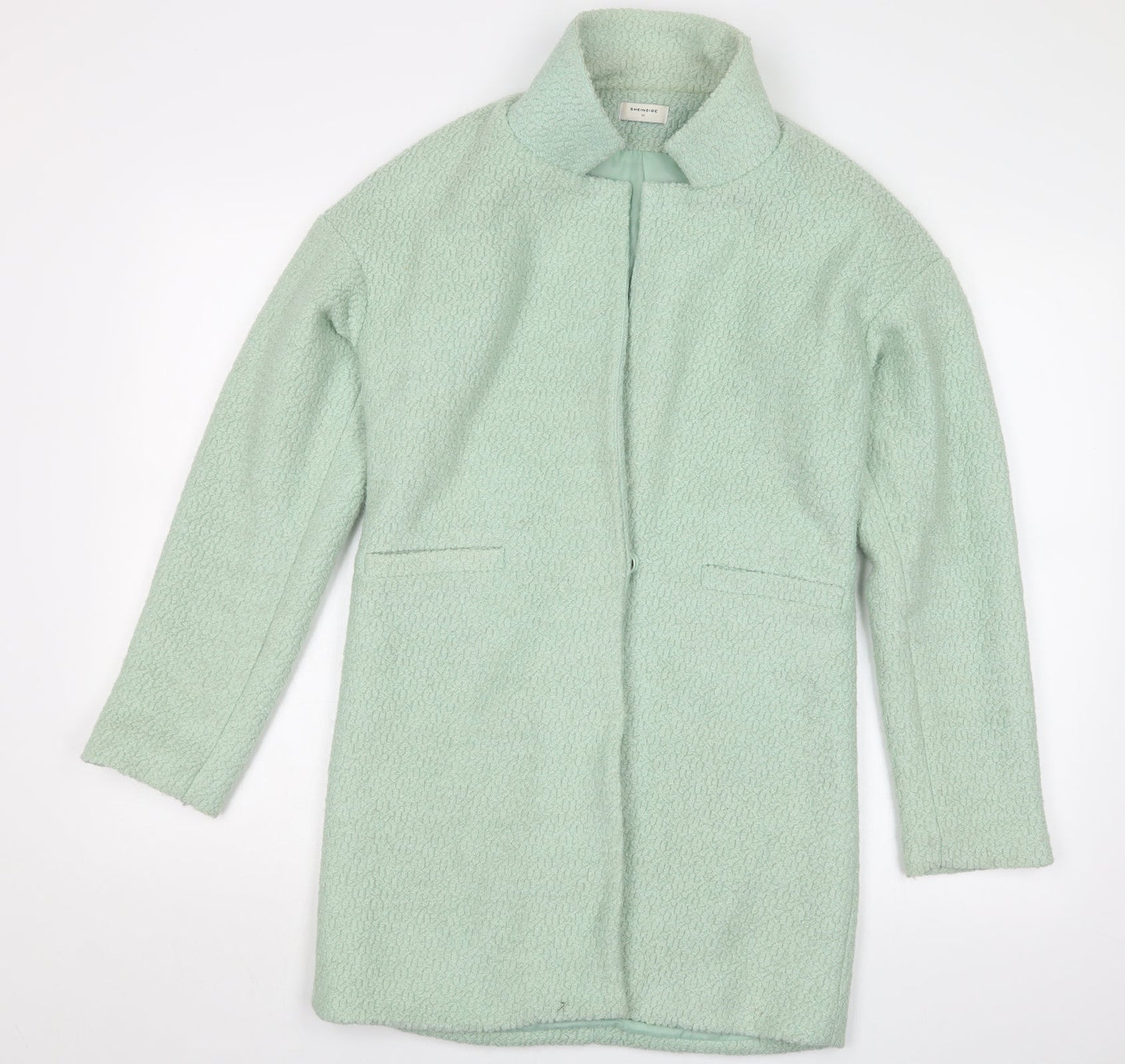 Sheinside Womens Green   Pea Coat Coat Size M