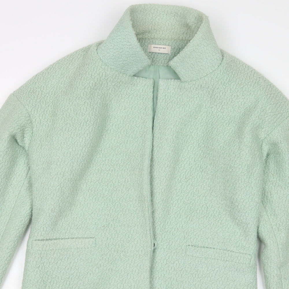 Sheinside Womens Green   Pea Coat Coat Size M