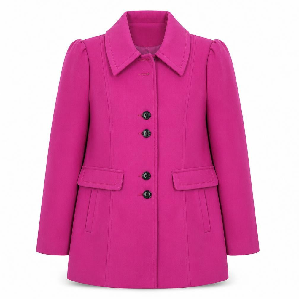Wardrobe Essentials Womens Purple   Pea Coat Coat Size 14