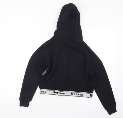 Hersey Girls Black   Pullover Hoodie Size 10-11 Years