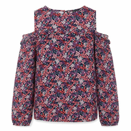 Dorothy Perkins Womens Purple Floral  Basic Blouse Size 8