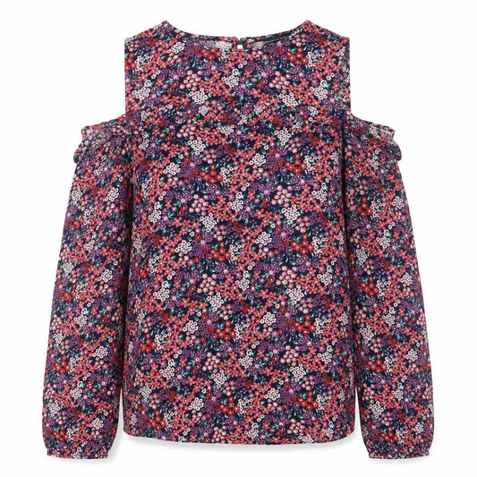 Dorothy Perkins Womens Purple Floral  Basic Blouse Size 8