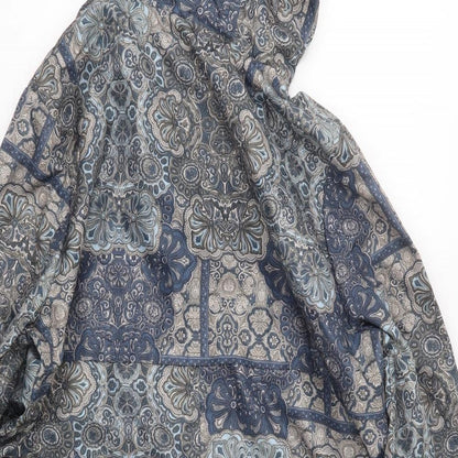 Next Womens Blue Geometric  Jacket Coat Size 10