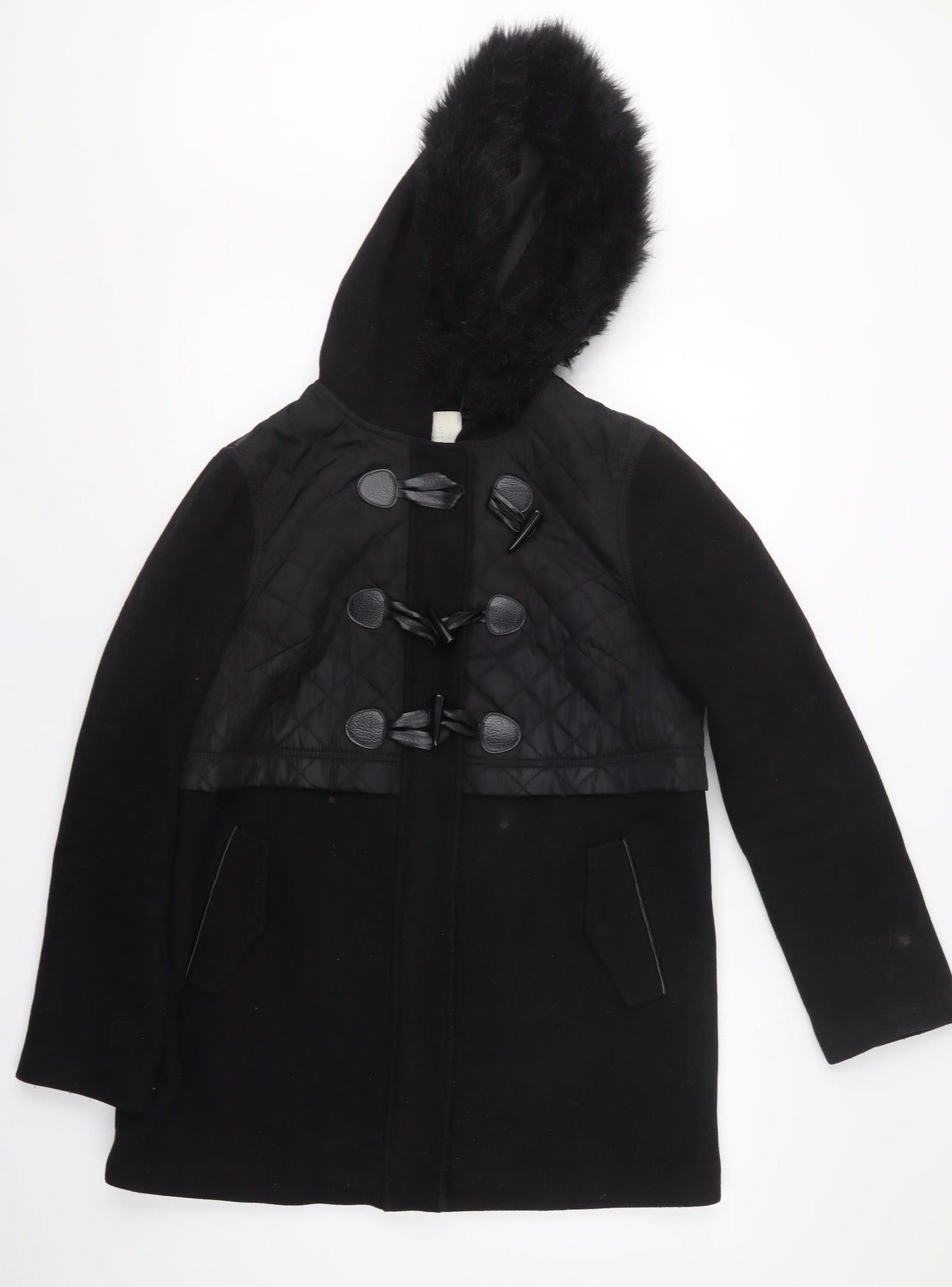 Marks and Spencer Womens Black   Pea Coat Coat Size 12
