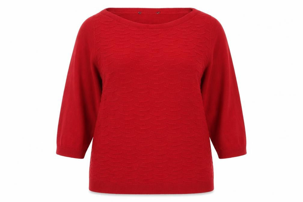 Preworn Womens Red  Knit Pullover Jumper Size 18