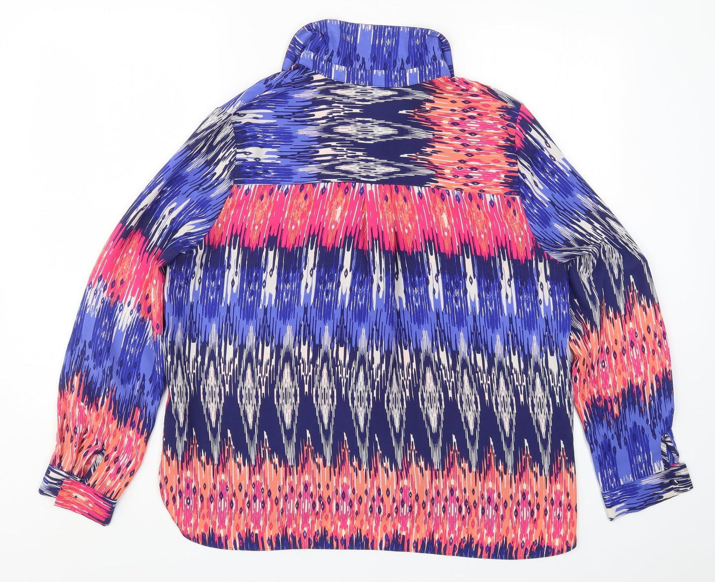 TU Womens Multicoloured Geometric  Basic Button-Up Size 14