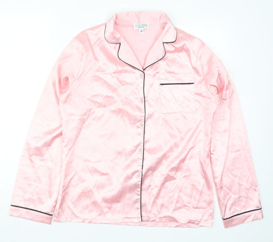 In the Style Womens Pink Solid  Top Pyjama Top Size 10
